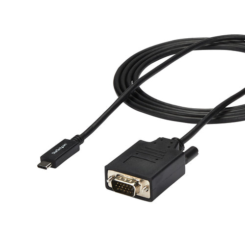 StarTech.com Cable de 2m USB C a VGA - Cable Adaptador Activo de Vídeo de 1920x1200/1080p USB Tipo C a VGA - Compatible 