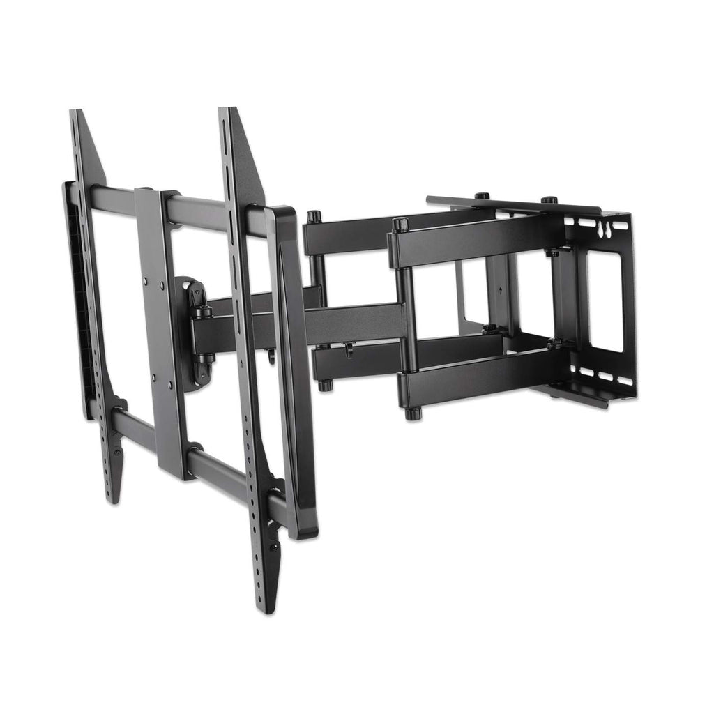 Manhattan Soporte de pared (Articulado) para TV/monitores, pantallas 37"–100", Compatibilidad VESA: de 200x200 a 900x600 mm (verifique las dimensiones de los cuatro orificios de montaje traseros), carga máxima 80 kg, negro Monitor negro