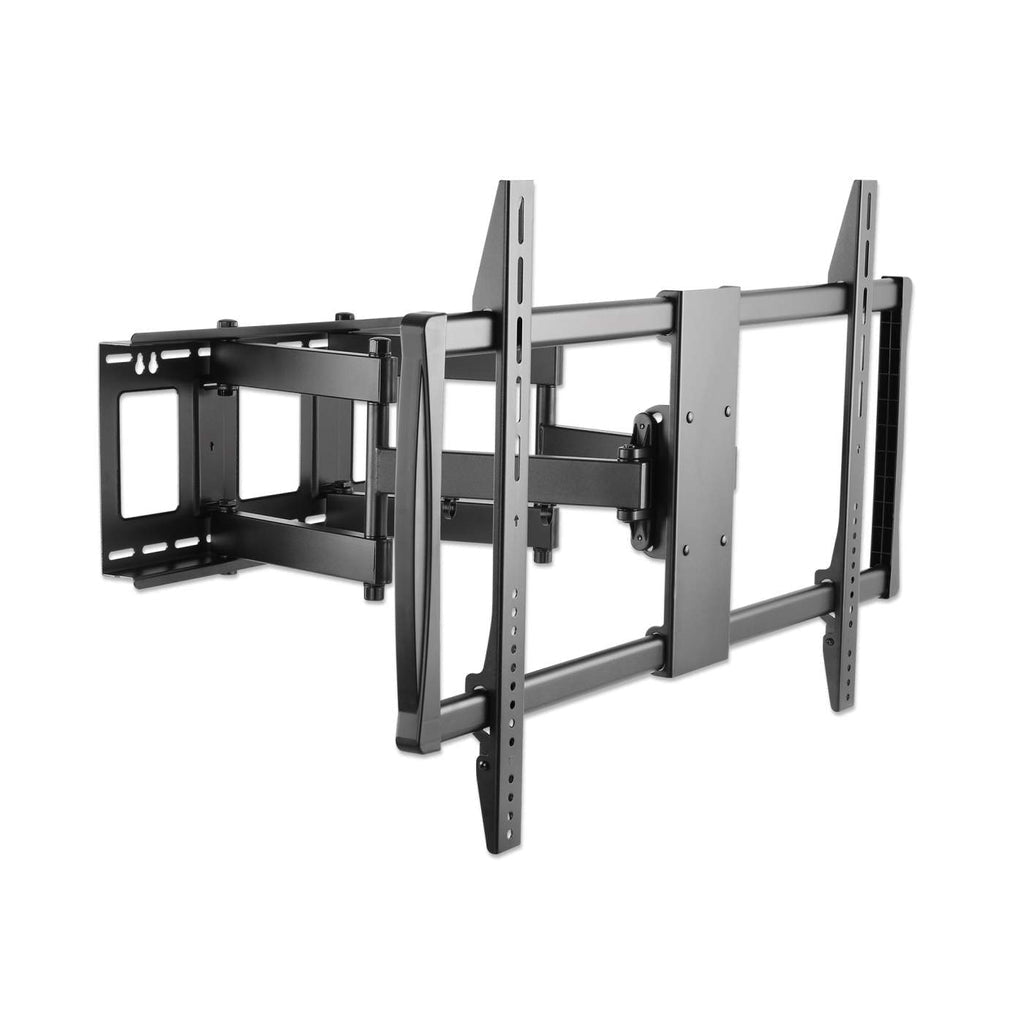 Manhattan Soporte de pared (Articulado) para TV/monitores, pantallas 37"–100", Compatibilidad VESA: de 200x200 a 900x600 mm (verifique las dimensiones de los cuatro orificios de montaje traseros), carga máxima 80 kg, negro Monitor negro
