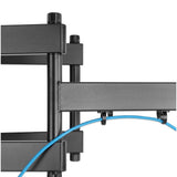 Manhattan Soporte de pared (Articulado) para TV/monitores, pantallas 37"–100", Compatibilidad VESA: de 200x200 a 900x600 mm (verifique las dimensiones de los cuatro orificios de montaje traseros), carga máxima 80 kg, negro Monitor negro
