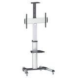 Manhattan Soporte para TV, de piso, tipo carrito, de alumino, con inclinación, pantallas planas de 37" a 70" de máximo 50 kg Monitor Negro