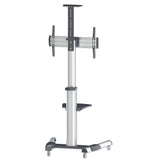 Manhattan Soporte para TV, de piso, tipo carrito, de alumino, con inclinación, pantallas planas de 37" a 70" de máximo 50 kg Monitor Negro