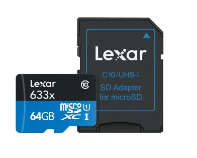 MEMORIA MICROSDXC 64GB 633X, UHS-I CLASE