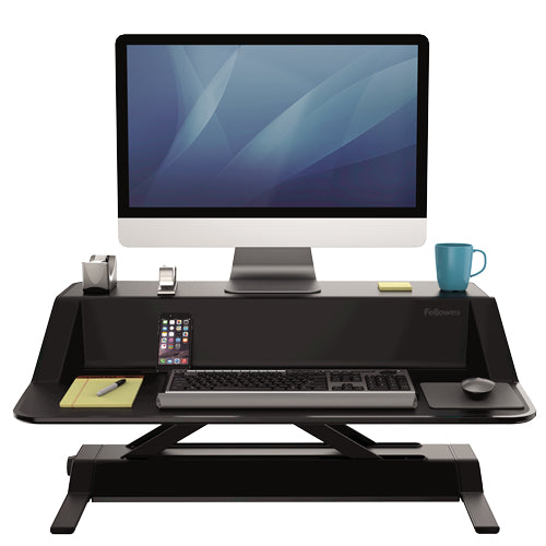 Fellowes Lotus estaciones de trabajo sentado o de pie Independiente Negro 2 15,8 kg