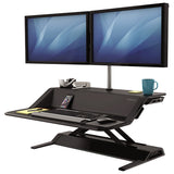 Fellowes Lotus estaciones de trabajo sentado o de pie Independiente Negro 2 15,8 kg