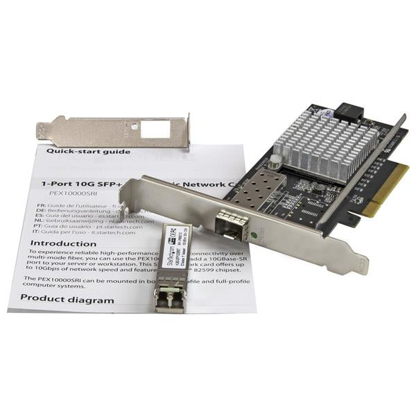 StarTech.com Tarjeta PCI Express de Red con 1 Puerto de 10Gb SFP+ - Fibra Óptica con Chip Intel Tarjetas de red Alámbric