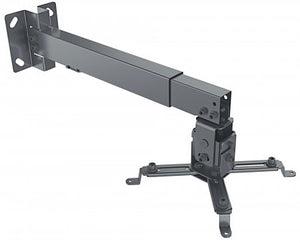Manhattan Soporte para proyector, techo o pared, inclinación y giro, altura 43–65 cm, carga máxima 20 kg, negro Proyector negro