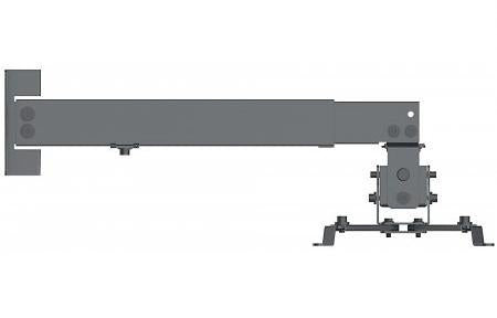 Manhattan Soporte para proyector, techo o pared, inclinación y giro, altura 43–65 cm, carga máxima 20 kg, negro Proyector negro