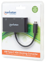 Manhattan Docking Station USB Tipo-C y VGA adaptadores gráficos usb USB tipo A, USB Tipo C Hembra Derecho 3.2 Gen 1 (3.1