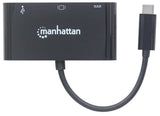 Manhattan Docking Station USB Tipo-C y VGA adaptadores gráficos usb USB tipo A, USB Tipo C Hembra Derecho 3.2 Gen 1 (3.1 Gen 1)