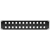 Tripp Lite N062-024-KJ Panel de Conexiones sin Blindaje RJ45 Keystone / Multimedia de 24 Puertos de 2U Para Instalación 