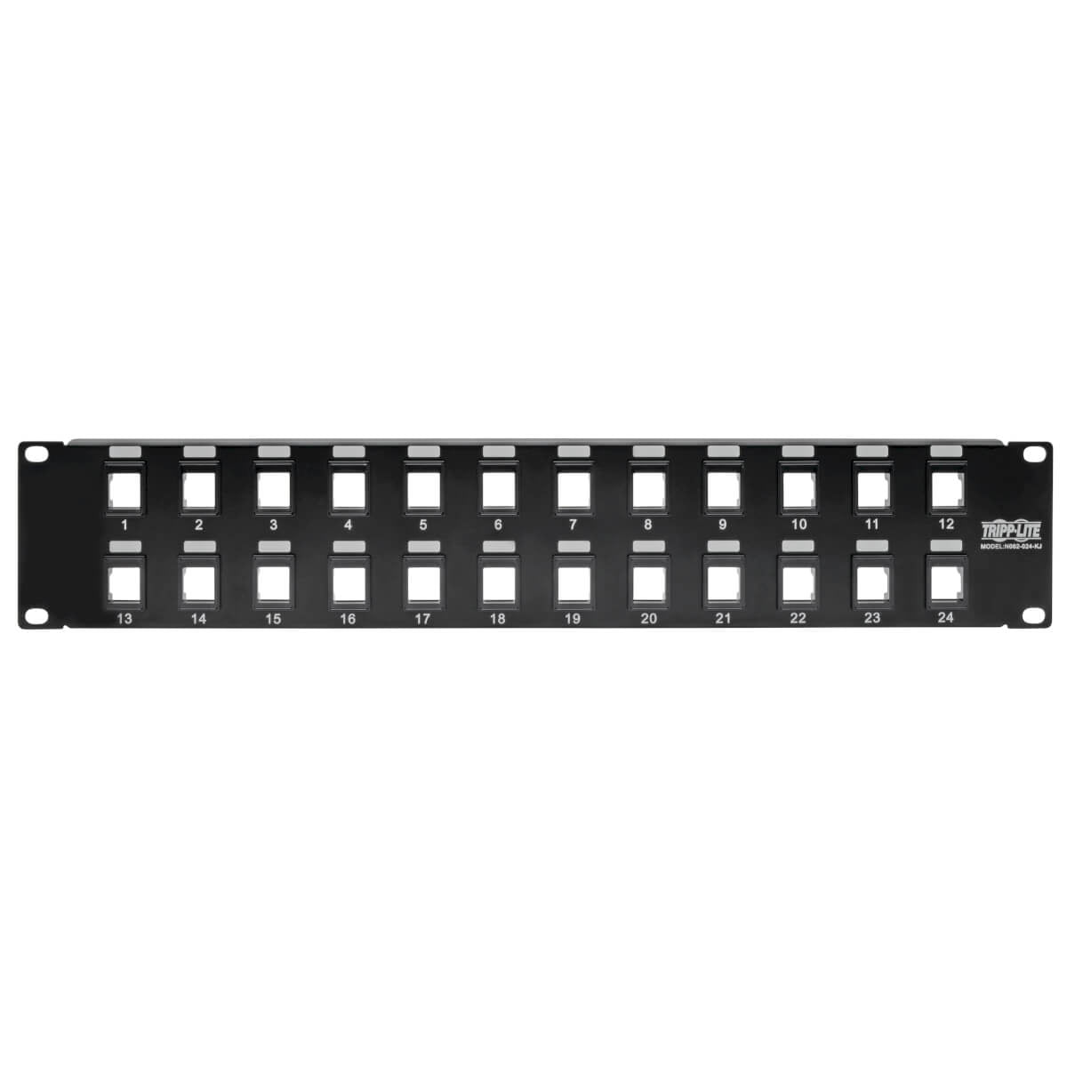 Tripp Lite N062-024-KJ Panel de Conexiones sin Blindaje RJ45 Keystone / Multimedia de 24 Puertos de 