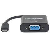 Manhattan Convertidor USB-C a VGA adaptadores gráficos usb USB Tipo C Macho Derecho 3.2 Gen 1 (3.1 Gen 1)