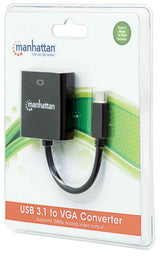 Manhattan Convertidor USB-C a VGA adaptadores gráficos usb USB Tipo C Macho Derecho 3.2 Gen 1 (3.1 Gen 1)