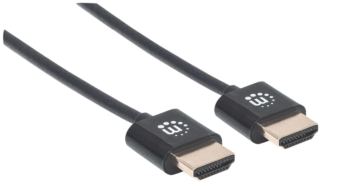 Manhattan Cable HDMI super delgado de alta velocidad con Ethernet, HDMI Tipo A (Estándar), HDMI Tipo A (Estándar), 18 Gbit/s
