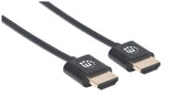 Manhattan Cable HDMI super delgado de alta velocidad con Ethernet, HDMI Tipo A (Estándar), HDMI Tipo A (Estándar), 18 Gbit/s