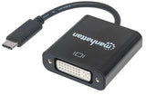 Manhattan Convertidor USB-C 3.1 a DVI adaptadores gráficos usb USB Tipo C Macho Derecho 3.2 Gen 1 (3.1 Gen 1)