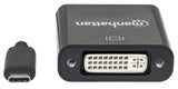 Manhattan Convertidor USB-C 3.1 a DVI adaptadores gráficos usb USB Tipo C Macho Derecho 3.2 Gen 1 (3.1 Gen 1)