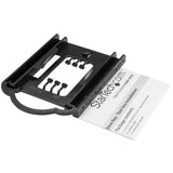StarTech.com Bracket de Montaje para Discos Duros / SSD de 2,5" en Bahías de 3,5 Pulgadas - Instalación sin Herramientas - Bracket Adaptador de Unidad de 2,5" a Bahía de 3,5" paneles accesorios para ordenadores 8,89 cm (3.5") Panel de instalación Negro 1