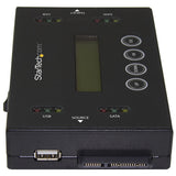 StarTech.com Clonador y Borrador Independiente 1:1 para Memorias USB y Unidades de Disco Duro y SSD SATA - con Pantalla 