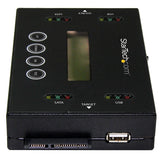 StarTech.com Clonador y Borrador Independiente 1:1 para Memorias USB y Unidades de Disco Duro y SSD SATA - con Pantalla 