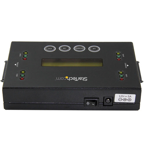 StarTech.com Clonador y Borrador Independiente 1:1 para Memorias USB y Unidades de Disco Duro y SSD SATA - con Pantalla 