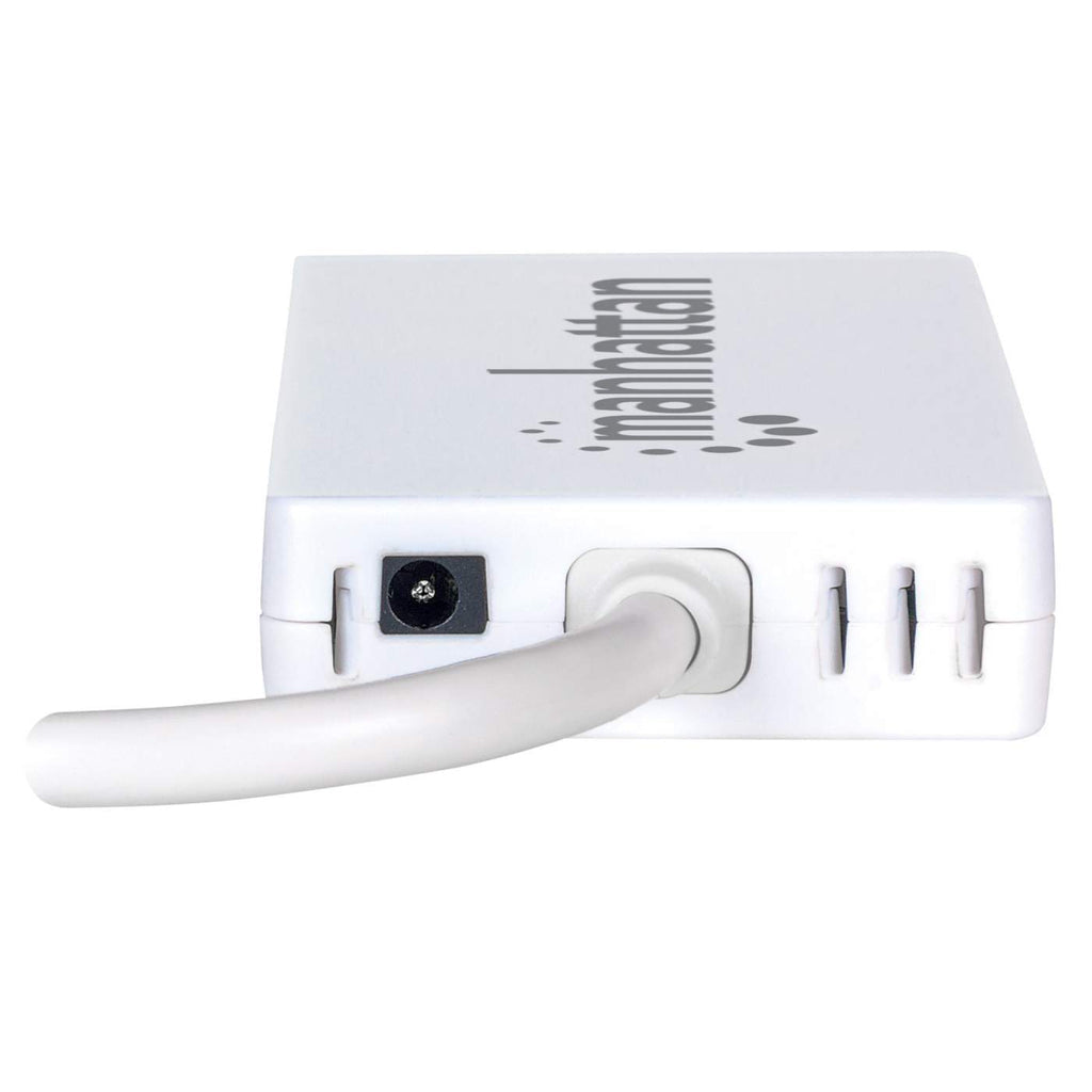 Manhattan Hub de 3 puertos USB 3.0 con Adaptador Gigabit Ethernet Laptop USB 3.2 Gen 1 (3.1 Gen 1) Type-A 3 1 Blanco