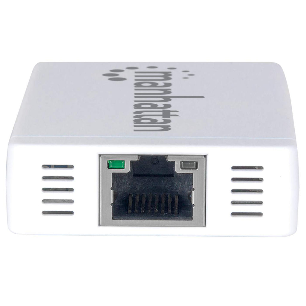 Manhattan Hub de 3 puertos USB 3.0 con Adaptador Gigabit Ethernet Laptop USB 3.2 Gen 1 (3.1 Gen 1) Type-A 3 1 Blanco