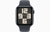 Apple Watch SE GPS + Cellular, Caja de aluminio color medianoche de 44 mm, Correa deportiva color medianoche - S/M