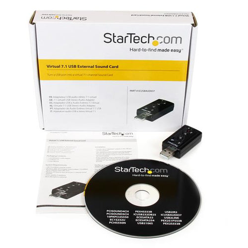 StarTech.com Tarjeta de Sonido 7,1 Virtual USB Externa Adaptador Conversor Tarjetas de audio No 7.1 canales USB