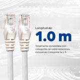 341943 - Intellinet Cable de red, Cat6, UTP Cable Blanco 1 m Cat6 RJ-45