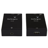 StarTech.com Extensor Alargador de 1 Puerto USB 2.0 por Cable Cat5 o Cat6 - 50m extensores de la consola Transmisor y receptor de consola 480 Mbit/s 50 m Negro