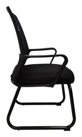 Nextep NE-652N silla para oficina o computadora asiento acolchado respaldo de malla, Negro, Negro, Tela