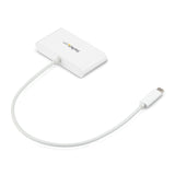 StarTech.com Concentrador USB 3.0 (5Gbps) de 3 Puertos con USB-C y Ethernet Gigabit - Hub Ladrón de USB Convencional - Blanco tarjetas de red Alámbrico USB Ethernet 1