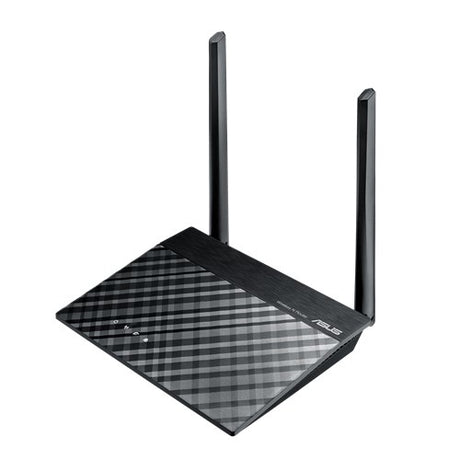 ASUS RT-N300 B1 router inalámbrico Ethernet rápido Banda única (2,4 GHz) Negro, Wi-Fi 4 (802.11n), Enrutador portátil