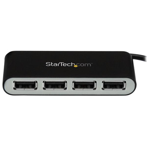 StarTech.com Concentrador Ladrón USB 2.0 de 4 Puertos con Cable Integrado - Hub Portátil USB 2.0 Hubs de interfaz 4 USB 
