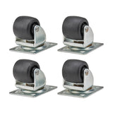 Tripp Lite SRCASTER Juego de ruedecitas SmartRack, paquete de 4 Accesorios para rack Negro 249,5 kg 2,72 kg
