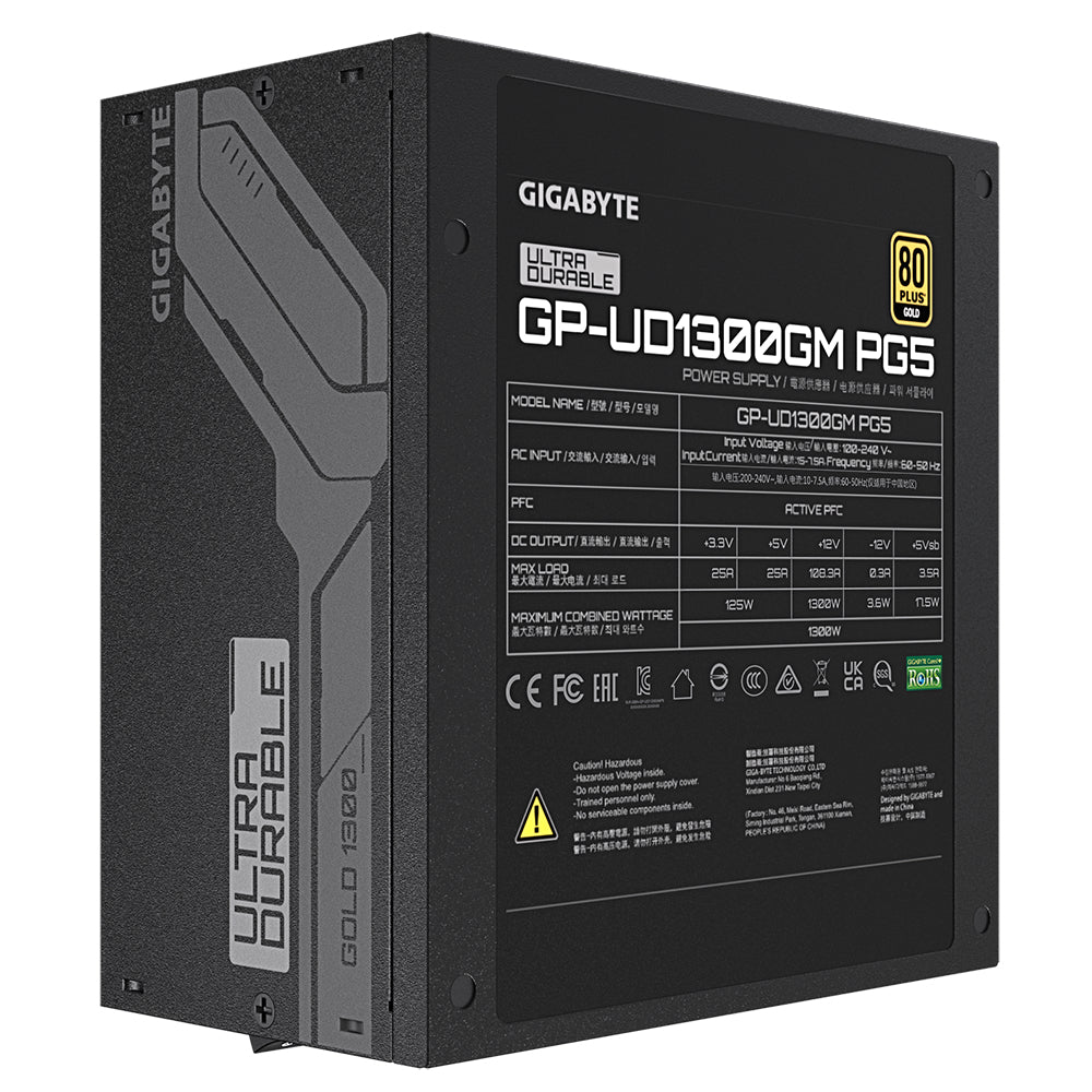 GIGABYTE UD1300GM PG5 unidades de fuentes de alimentación 1300 W 100 - 240 V 50 - 60 Hz 12 - 6 A