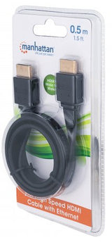 Manhattan 394390 Cable 0,5 m HDMI tipo A (Estándar) HDMI tipo A (Estándar) Macho