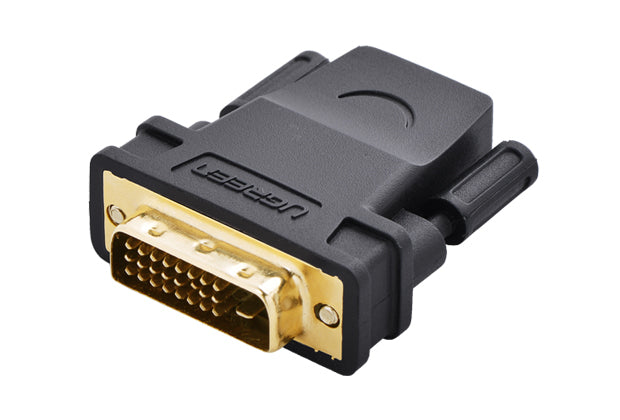 Ugreen 20124 cambiador de género para cable HDMI DVI Negro, Oro