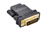 Ugreen 20124 cambiador de género para cable HDMI DVI Negro, Oro