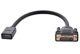 Ugreen 20118 adaptador de cable de vídeo DVI-D HDMI Negro, Oro