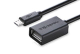 Ugreen 10396 cable USB USB 2.0 0,12 m USB A Micro-USB B 0,48 Gbit/s Negro