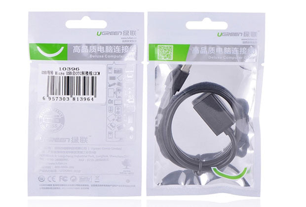 Ugreen 10396 cable USB USB 2.0 0,12 m USB A Micro-USB B 0,48 Gbit/s Negro