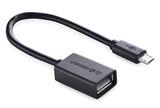 Ugreen 10396 cable USB USB 2.0 0,12 m USB A Micro-USB B 0,48 Gbit/s Negro