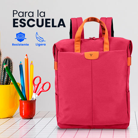 MOCHILA VORAGO BP-301 VINTAGE DOBLE USO LAPTOP 15.6" MARRON