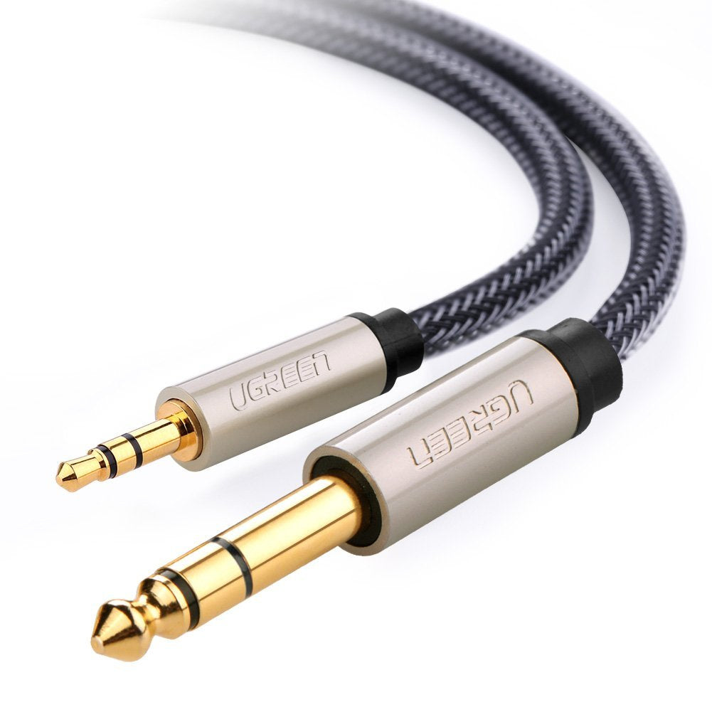 Ugreen 10625 cable de audio 1 m 2 x 6,35mm 3,5mm Negro