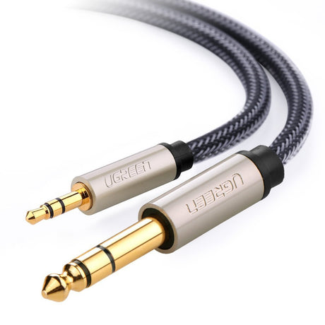 Ugreen 10625 cable de audio 1 m 2 x 6,35mm 3,5mm Negro
