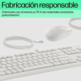 HP Combinación de mouse y teclado con cable 225, Tamaño completo (100%), Alámbrico, USB
