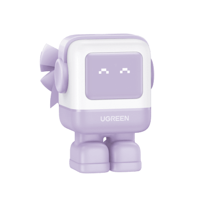 Cargador RobotGaN de 65W Serie UNO | 3 Puertos de Carga Rápida | 2 USB-C | 1 USB-A | PD 3.0 | QC 4.0 | Carga Inteligente | Tecnología GaN II | Zapato